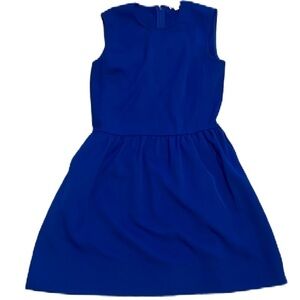 Gap Bente Blue Sleeveless Dress Size 4 Knee Length Pockets Back Zip Women's EUC